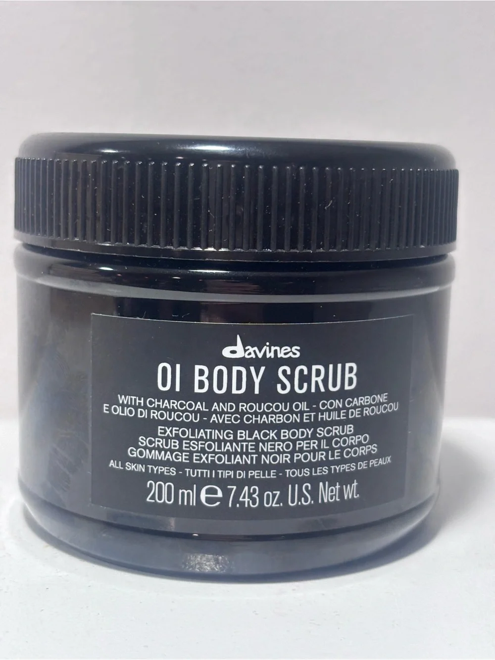 Davines OI Body Scrub 7.43 oz Charcoal New